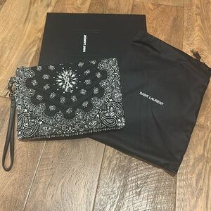 EUC YSL Paisley Clutch